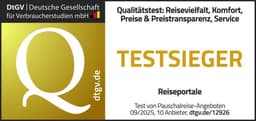 DtGV Testsieger Reiseportale 09/2025